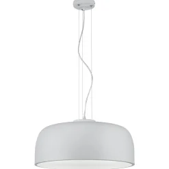 Trio Lighting Halvskålformet pendellampe Baron i mat hvid
