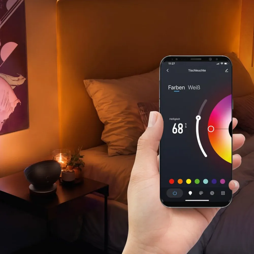 Hama Bordlamper>Smart LED-bordlampe, sort WLAN, RGBW, dæmpbar