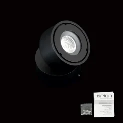 Harvey udendørs spotlampe, sort, Ø 10 cm, trykstøbt aluminium^ORION