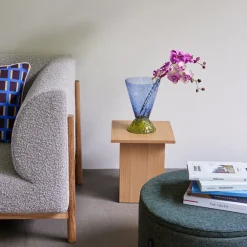 Hübsch Møbel Og Interiør>Abyss-vase, blå, glas, højde 29 cm, Ø 20 cm