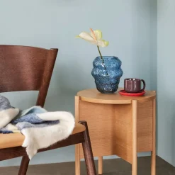 Aurora-vase, glas, blå, højde 18 cm^Hübsch Clearance