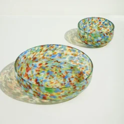 Hübsch Confetti-skål, sæt med 2, glas, Ø 15 & cm