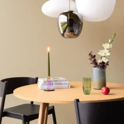 Hübsch Møbel Og Interiør>Shimmer-vase, sæt med 2, glas, blå/brun