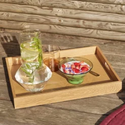 Structures-bakke, egetræsfarvet, 45 x 35 x 5 cm^Hübsch Hot