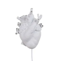 Heart Lamp LED-væglampe af porcelæn, hvid^SELETTI Outlet