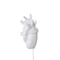 Heart Lamp LED-væglampe af porcelæn, hvid^SELETTI Outlet
