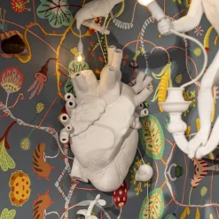 Heart Lamp LED-væglampe af porcelæn, hvid^SELETTI Outlet