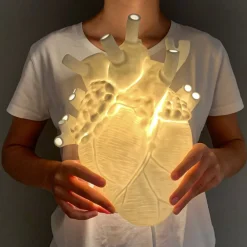 Heart Lamp LED-væglampe af porcelæn, hvid^SELETTI Outlet