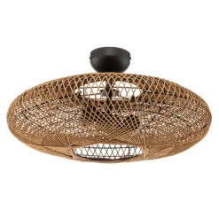 Trio Lighting Hedda loftlampe af sisal og metal