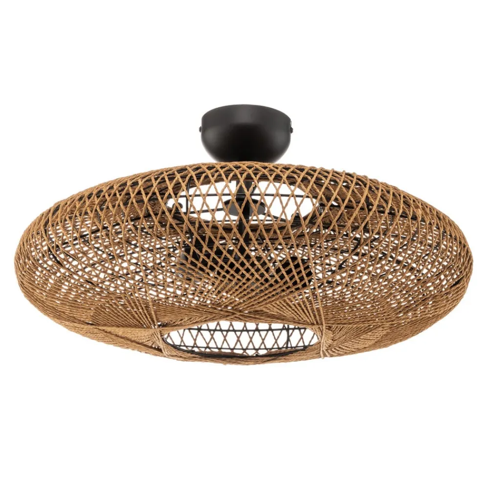 Trio Lighting Hedda loftlampe af sisal og metal