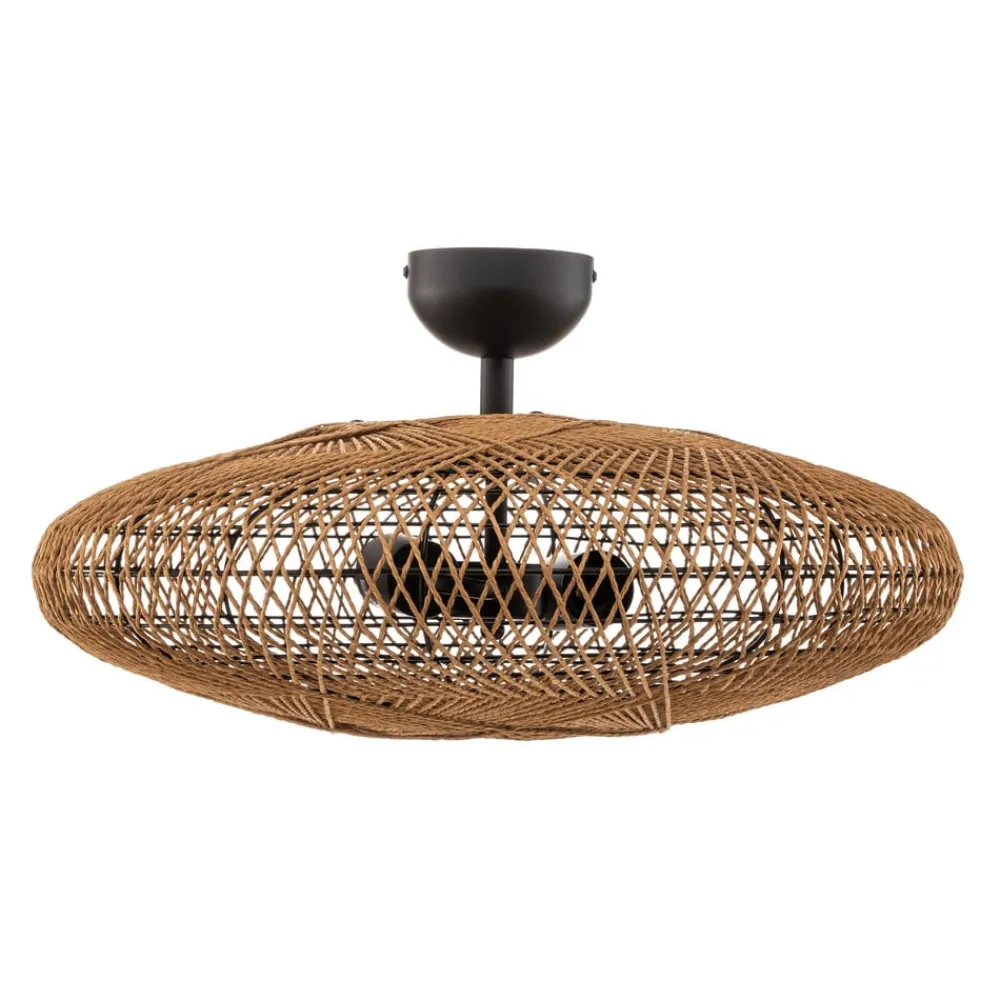 Trio Lighting Hedda loftlampe af sisal og metal