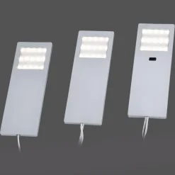 Paul Neuhaus Helena LED-møbellampe, 19 x 7 cm, sæt med 3, sensor, metal