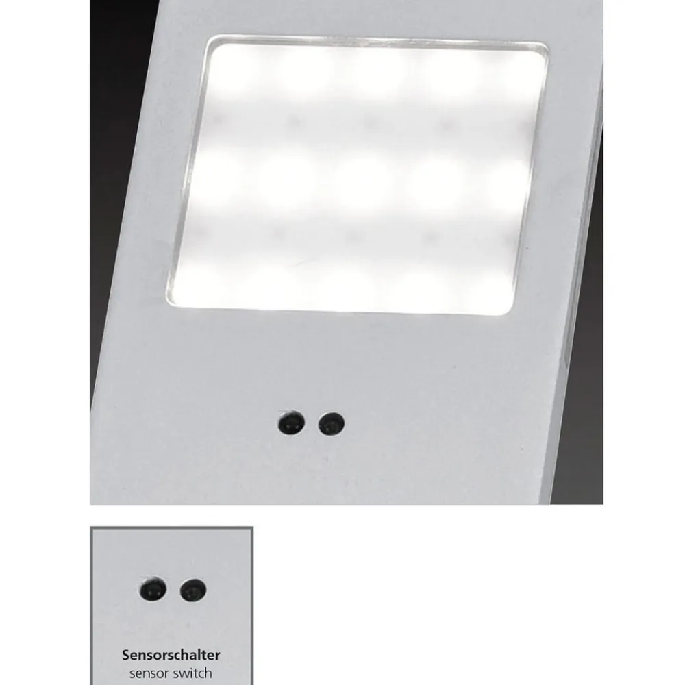 Paul Neuhaus Helena LED-møbellampe, 19 x 7 cm, sæt med 3, sensor, metal