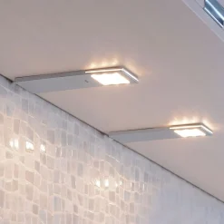 Paul Neuhaus Helena LED-møbellampe, 19 x 7 cm, sæt med 2, sensor, metal