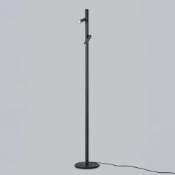 Helestra Coni LED-gulvlampe 2 spots 160cm sort