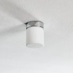 Keto LED-loftlampe, cylinder, krom^Helestra Sale