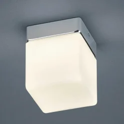 Helestra Keto LED-loftlampe, terning, krom