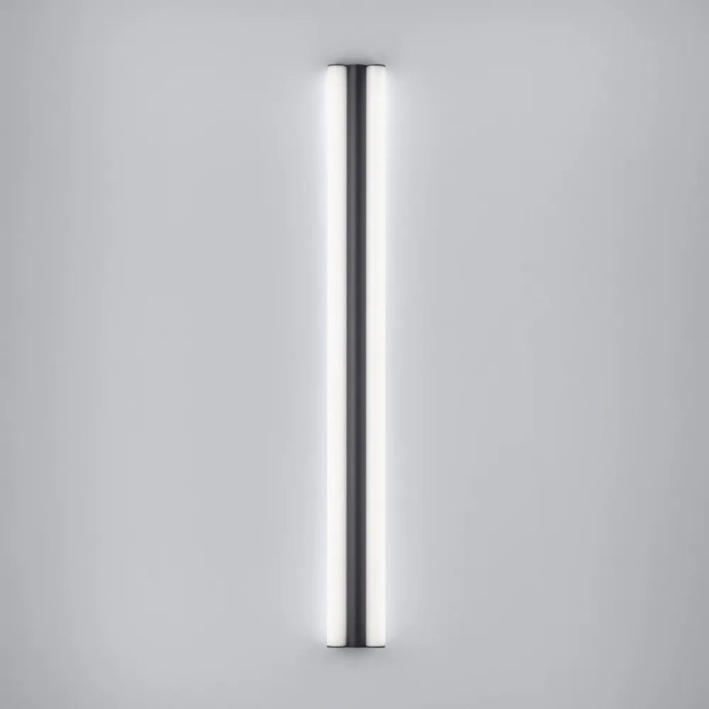 Helestra LED-spejllampe LOOM, længde 120 cm, sort, IP44