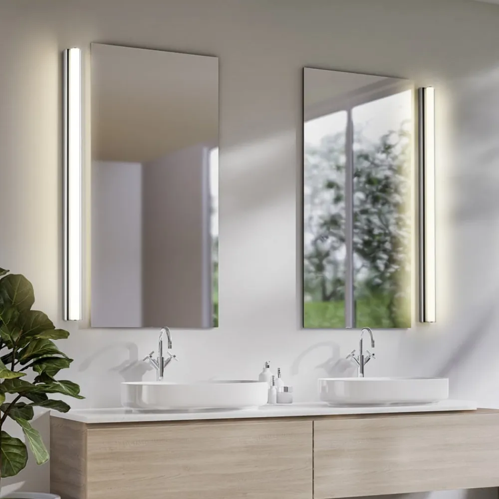 Helestra LED-spejllampe LOOM 2, længde 90 cm, IP44, CCT