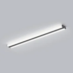 Helestra LED-spejllampe LOOM, længde 90 cm, sort, IP44