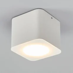 Helestra Oso LED-loftspot, kantet, hvid mat