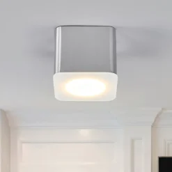 Helestra Oso LED-loftspot, kantet, mat alu