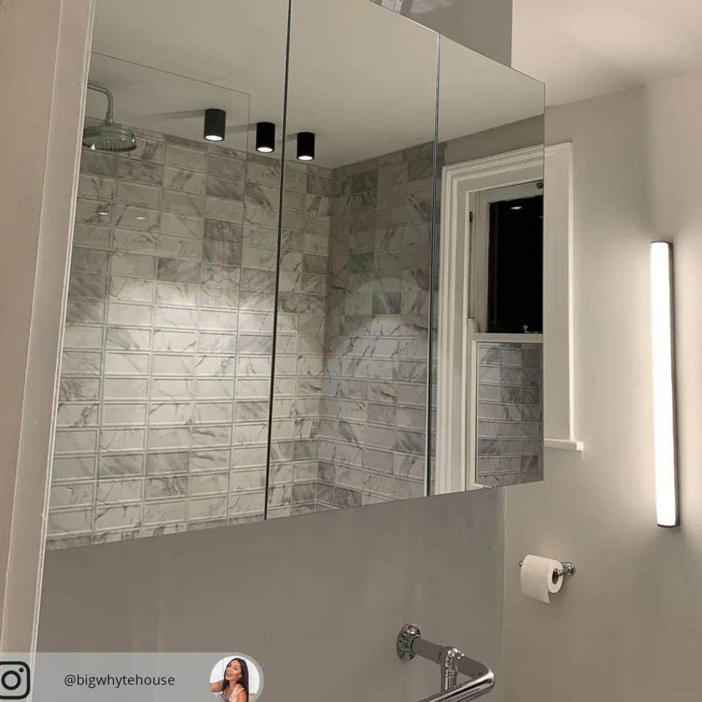 Helestra Ponto LED-væglampe, IP44 90 cm