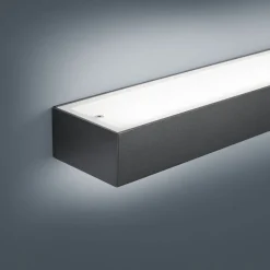 Theia LED-væglampe, mat sort 90 cm^Helestra Clearance