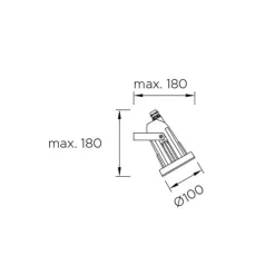 Helio robust drejbar udendørsspot, sort^LEDS-C4 New
