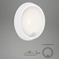 Briloner Helsinki udendørs LED-væglampe, sensor, IP44, hvid