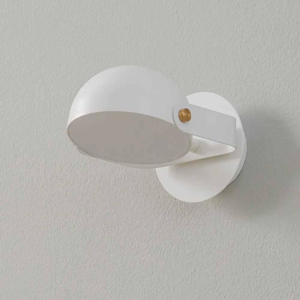 Viokef Hemi LED-væglampe, drejelig skærm, hvid