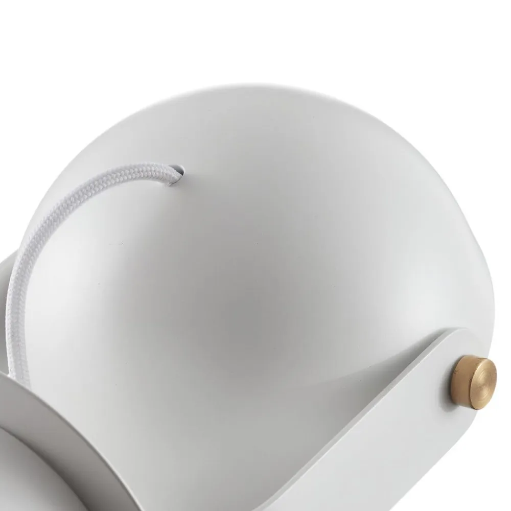 Viokef Hemi LED-væglampe, drejelig skærm, hvid