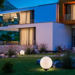 JUST LIGHT. GmbH Udendørs Spot>Hemis udendørs dekorationslys, jordspyd, 2-pak Ø 20cm