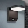 ORION Væglampe Med Sensor>Hendryk LED-væglampe, udendørs med sensor, sort