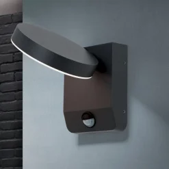 ORION Væglampe Med Sensor>Hendryk LED-væglampe, udendørs med sensor, sort