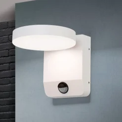 ORION Hendryk LED-væglampe, udendørs med sensor, hvid