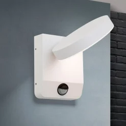 ORION Hendryk LED-væglampe, udendørs med sensor, hvid