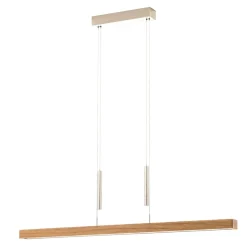 HerzBlut Leonora hængelampe, Down, 121 cm natur eg