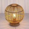 Globo Bordlamper>Hildegard bordlampe af bambus, Ø 30 cm