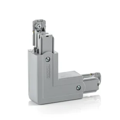 GLOBAL Skinnesystem>Hjørnekonnektor Noa, beskyttelsesleder indv. grå