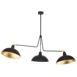 ALDEX Hængelampe 1036, 3 lyskilder, sort-gylden