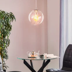 ALDEX Pendellamper>Hængelampe 562, glas klar, kappe/baldakin krom