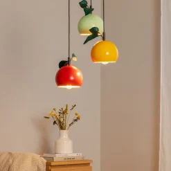 Luminex Hængelampe Apple mix, farverig, metal, Ø 42 cm, 3 lyskilder, E27