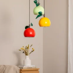 Luminex Hængelampe Apple mix, farverig, metal, Ø 42 cm, 3 lyskilder, E27