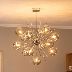 Avonni Hængelampe AV-1777-13K kromfarvet glas 13-flammet