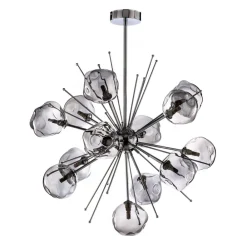 Avonni Hængelampe AV-1777-13K kromfarvet glas 13-flammet