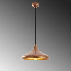 Hængelampe Barek 11545, messing brun, metal, Ø 34 cm^Opviq Outlet