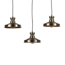 Opviq Hængelampe Berceste 9263, 3 lyskilder, antik messingfarvet, E27