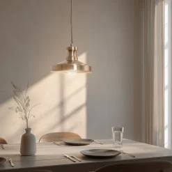 Opviq Hængelampe Berceste, guldfarvet, metal, Ø 22 cm, E27