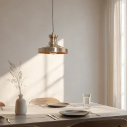 Opviq Hængelampe Berceste, guldfarvet, metal, Ø 22 cm, E27